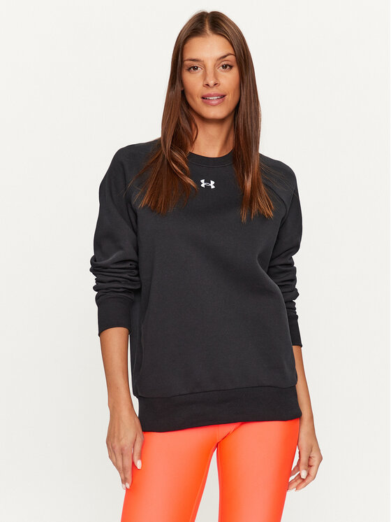 Under Armour Under Armour Pulóver Ua Rival Fleece Crew 1379508 Fekete Loose Fit