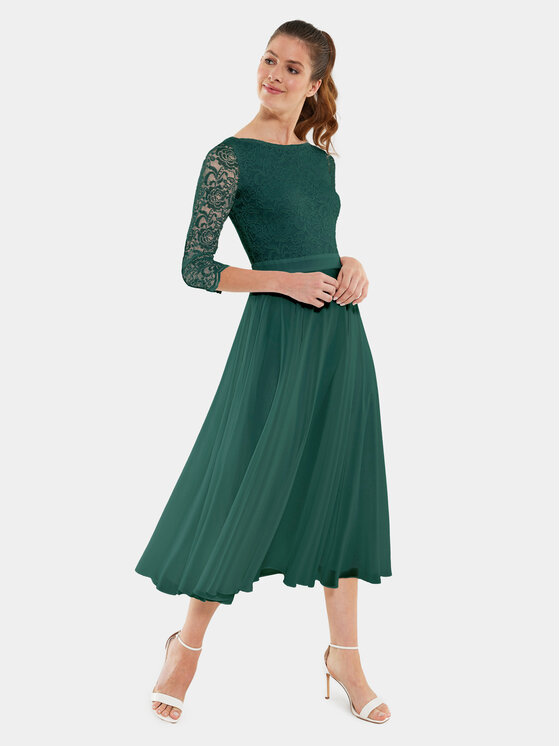 Swing Swing Rochie cocktail 77761710 Verde Regular Fit