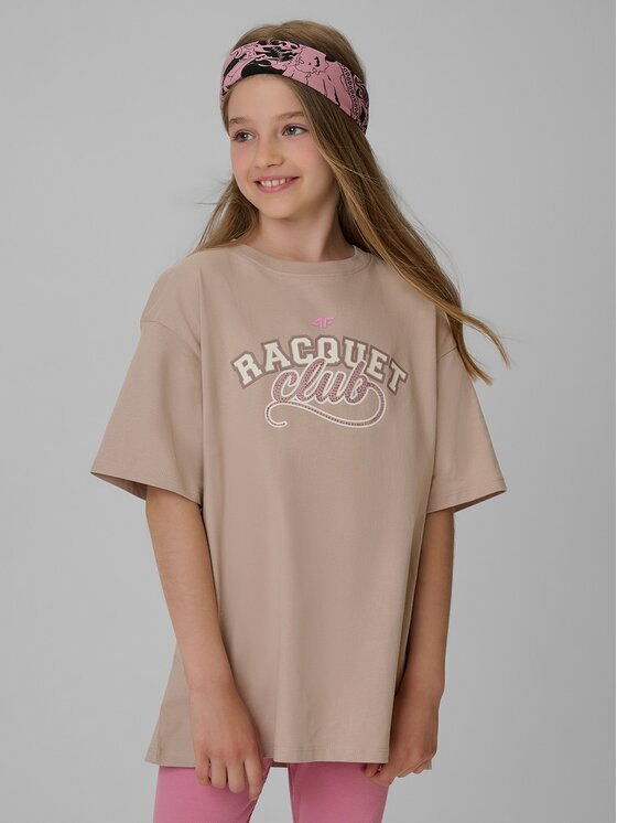 4F 4F T-shirt 4FJRAW26TTSHF4242-83S Marrone Oversize