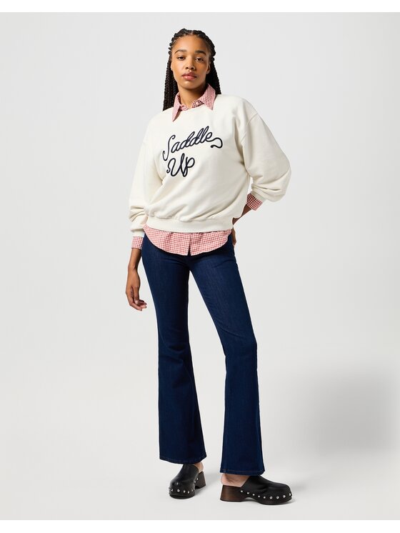 Wrangler Wrangler Jeansy Fierce Flare 112364737 Granatowy Flare Fit