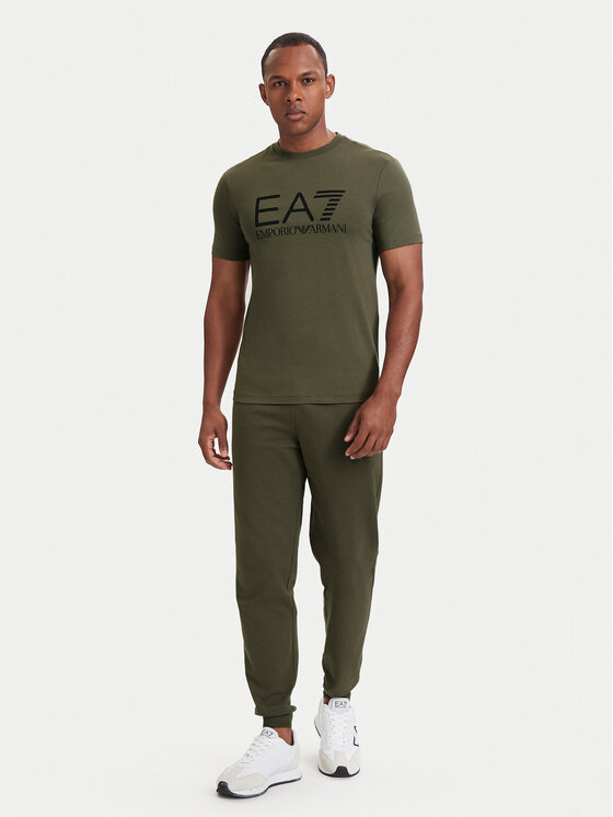 EA7 Emporio Armani EA7 Emporio Armani T-Shirt 7M001412 AF22264 U7014 Tmavě zelená Regular Fit