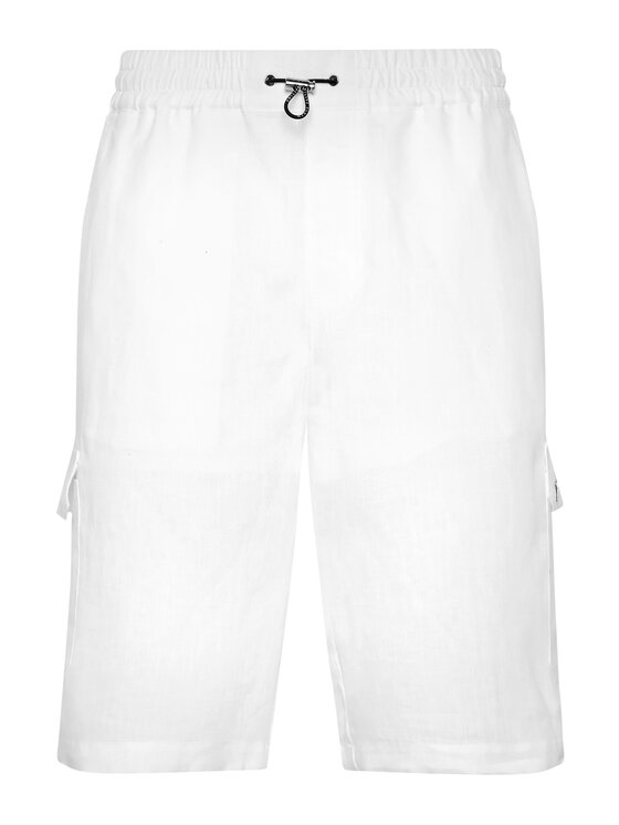 PHILIPP PLEIN PHILIPP PLEIN Szorty materiałowe 24503 Biały Regular Fit