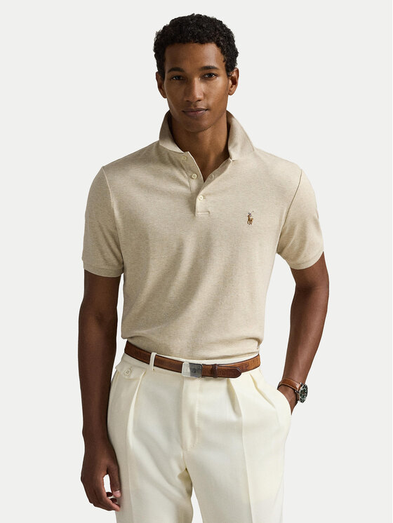 Polo Ralph Lauren Polo 710704319080 Beige Slim Fit, taglia : XL