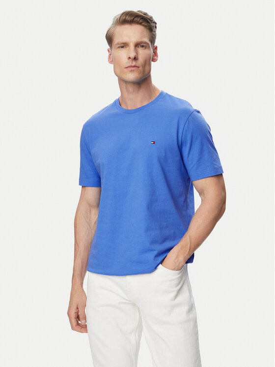 Tommy Hilfiger Tricou Ess Seasonal MW0MW39995 Albastru deschis Regular Fit