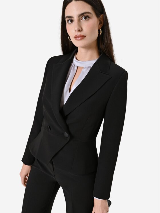 Rinascimento Rinascimento Giacca da abito giacca corta donna Nero Regular Fit