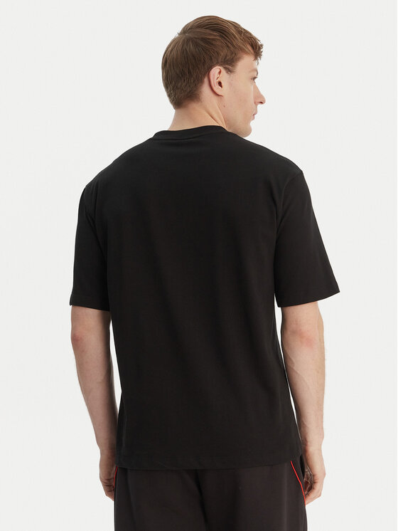 HUGO HUGO Marškinėliai Delel_RB 50564572 Juoda Relaxed Fit