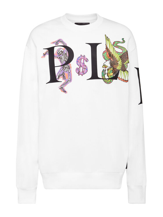 PHILIPP PLEIN PHILIPP PLEIN Bluza 283 Biały Regular Fit