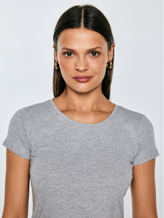 BIG STAR BIG STAR T-Shirt CLASSIC Szary Slim Fit