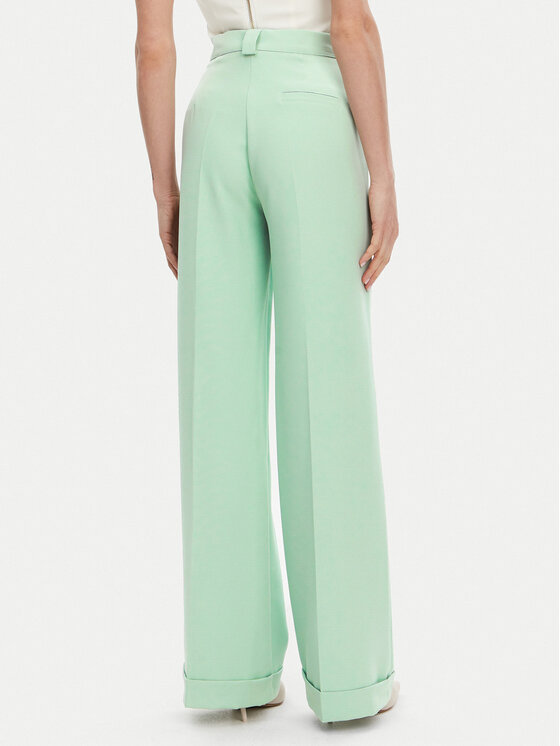 Maryley Maryley Medžiaginės kelnės 25EB537/M26/43SP Žalia Regular Fit