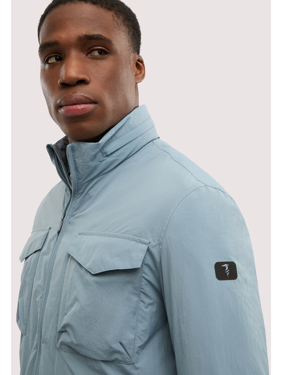 Trussardi Trussardi Płaszcz zimowy R007M000025N024 Turkusowy Regular Fit
