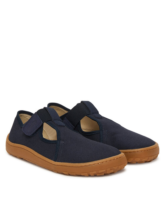 Froddo Froddo Kapcie Barefoot Canvas T-Bar G1700439 D Granatowy