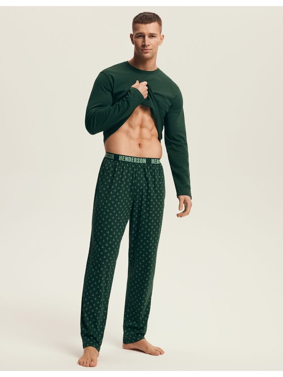 Henderson Henderson Piżama 43478 Zielony Regular Fit