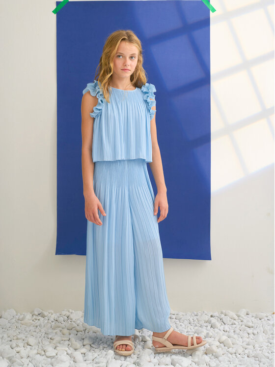 Abel & Lula Abel & Lula Set Bluse und Hose 5285 Himmelblau Regular Fit