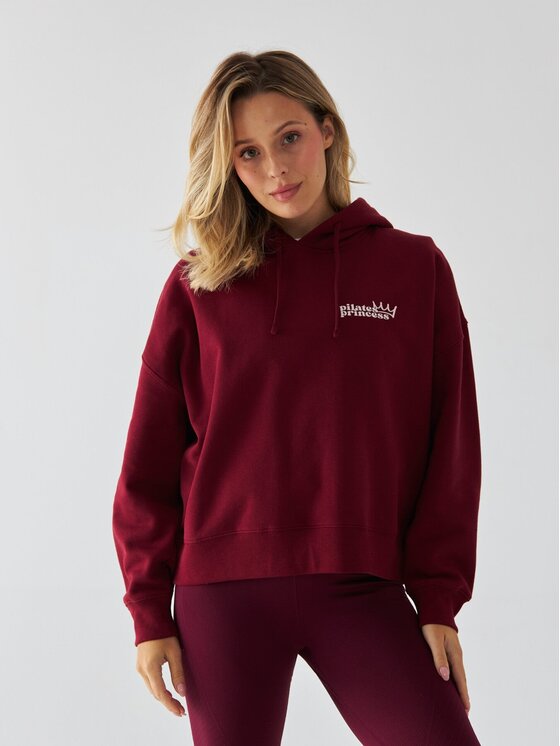 BeShaped BeShaped Bluza Pilates Princess Bordowy Oversize