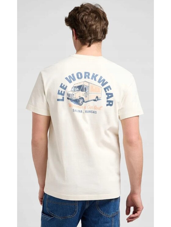 Lee Lee T-Shirt WW Graphic Tee Biały Regular Fit
