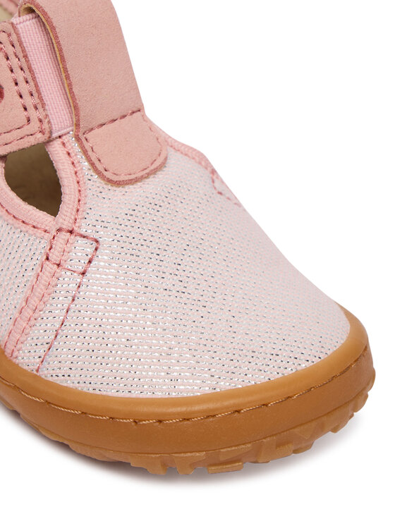 Froddo Froddo Bačkory Barefoot Canvas T-Bar G1700439-2 M Růžová