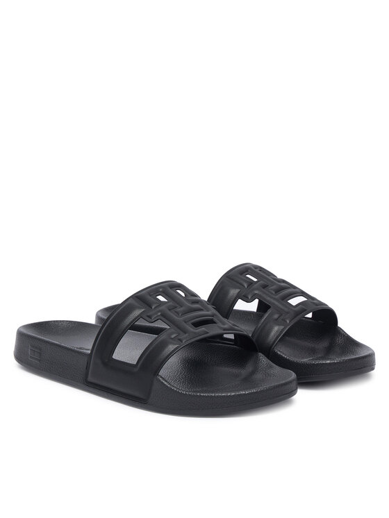 Tommy Hilfiger Tommy Hilfiger Pantoletten Monogram Pool Slide FW0FW09424 Schwarz