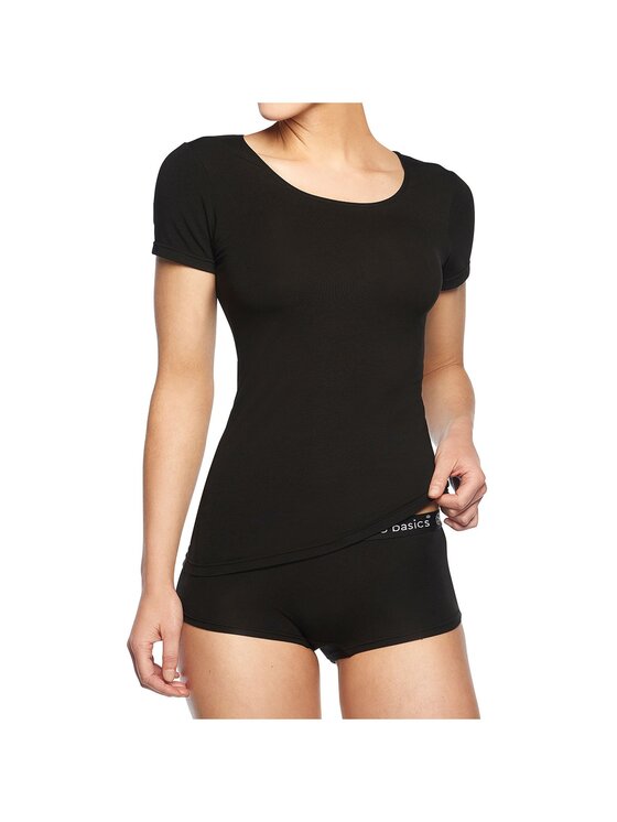 Bamboo Basics Bamboo Basics T-Shirt 28540 Czarny Stretch Fit