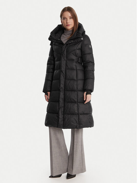 Fracomina Fracomina Ziemas mētelis FS25WC3001O42301 Melns Regular Fit