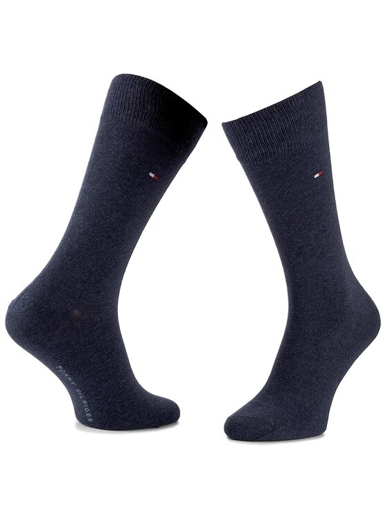 Tommy Hilfiger Tommy Hilfiger Kõrgete meestesokkide komplekt (2 paari) 371111 Tumesinine