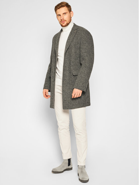 Baldessarini Baldessarini Vlněný kabát Clark-2 18686/000/8898 Šedá Regular Fit