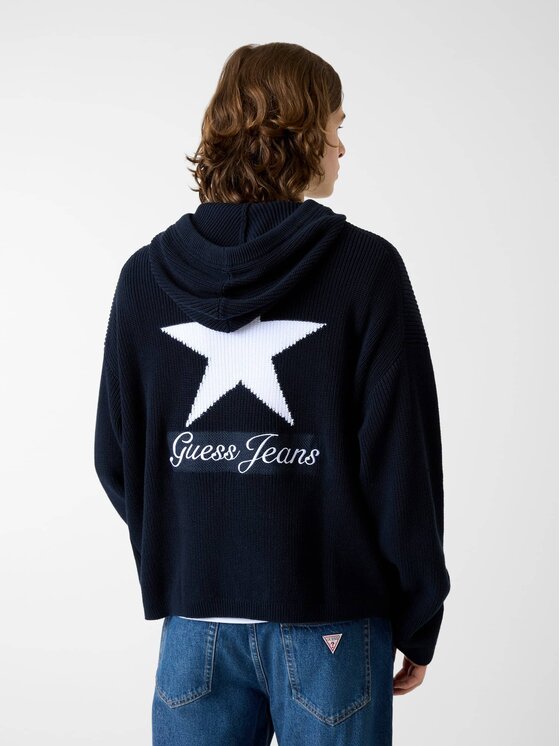 Guess Jeans Guess Jeans Sweter 180697 Niebieski Classic Fit