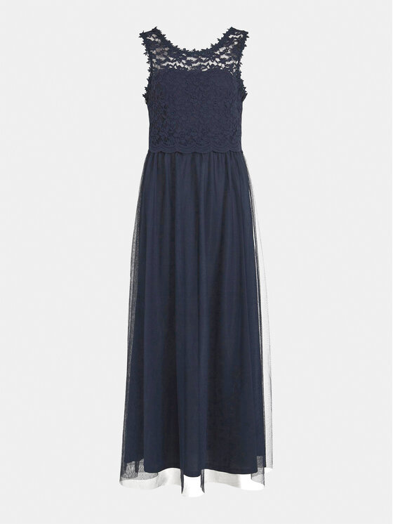 Vila Vila Abendkleid Lynnea 14052673 Dunkelblau Regular Fit