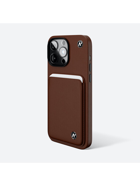 napo gloves napo gloves Etui na karty kredytowe iPhone 13, 14, 15, 16 Brązowy