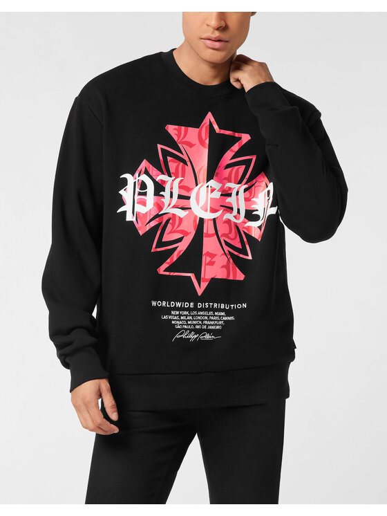 PHILIPP PLEIN PHILIPP PLEIN Bluza 25965 Czarny Regular Fit
