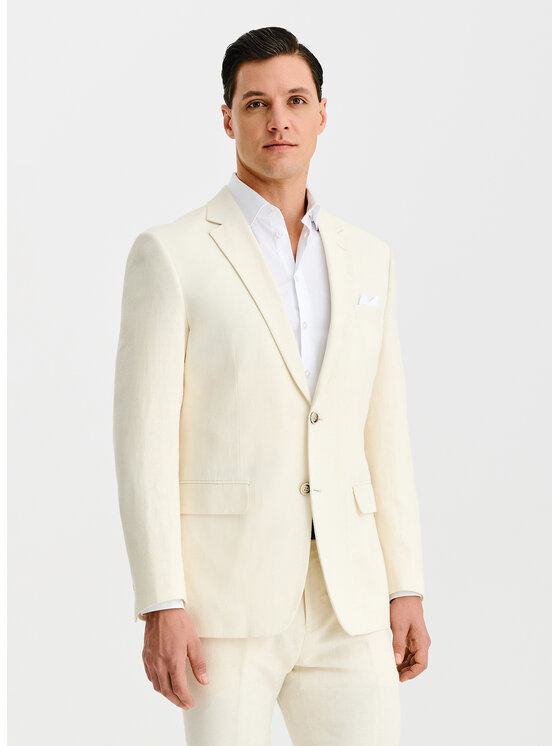 Pako Lorente Pako Lorente Marynarka P25SF-3G-015 Beżowy Slim Fit
