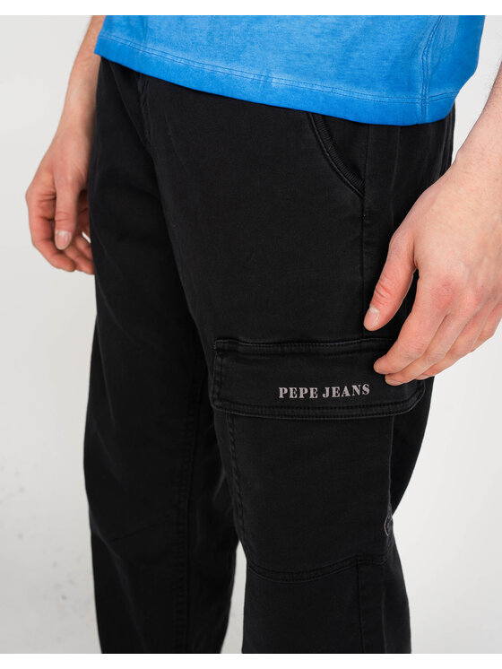 Pepe Jeans Pepe Jeans Παντελόνι υφασμάτινο PM211430 | Landan Μαύρο Regular Fit