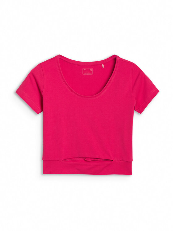 4F 4F T-Shirt SS MIDSHOP TEXTILE Różowy Slim Fit
