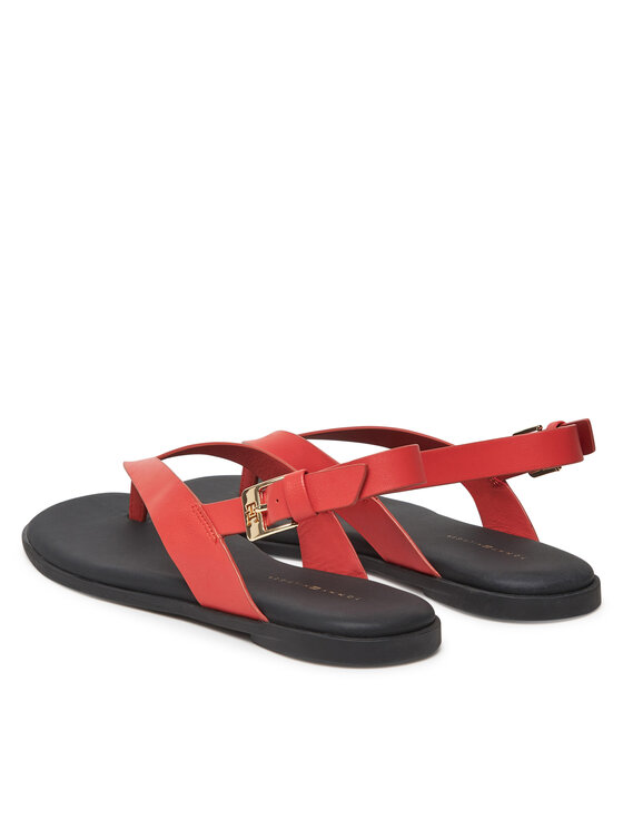 Tommy Hilfiger Tommy Hilfiger Sandały Color Block Thong Flat Sandal FW0FW08883 Pomarańczowy