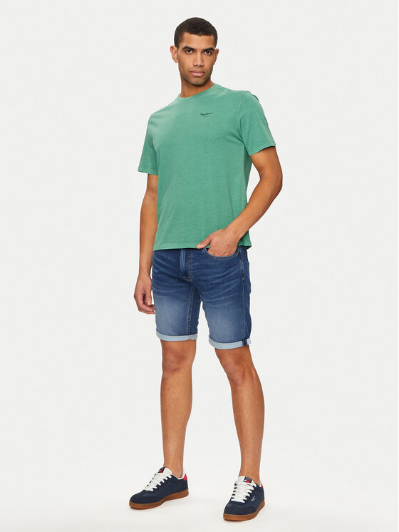 Pepe Jeans Pepe Jeans Jeans kratke hlače Slim Gymdigo Short PM801075HU2 Modra Slim Fit