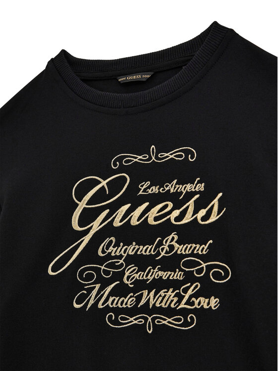 Guess Guess Sukienka codzienna J5BK31 KAUH0 Czarny Regular Fit