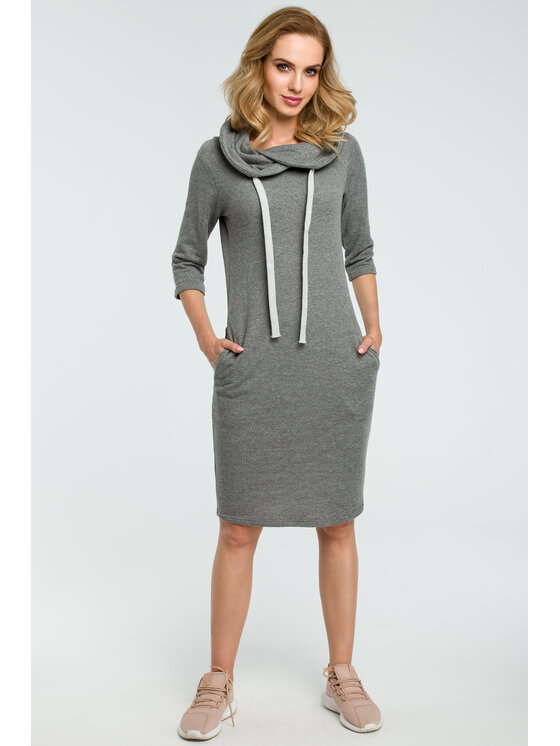 Made of Emotion Made of Emotion Vestito di maglia M391 Grigio Active Fit