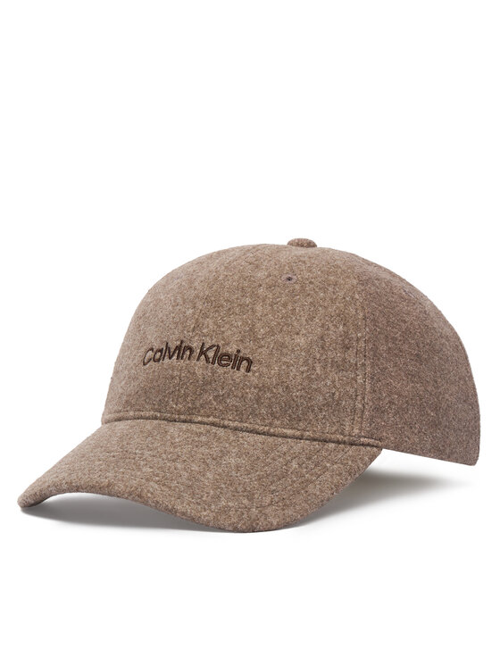 Calvin Klein Calvin Klein Καπέλο Jockey Embroidered Titlecase Logo Felt LV04D5131G Καφέ