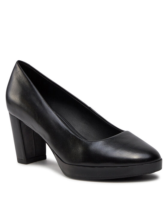 Geox D Walk Pleasure 60 C – Tronchetti Da Donna In Pelle Con Tacco, Colore Nero, Modello D36TEC