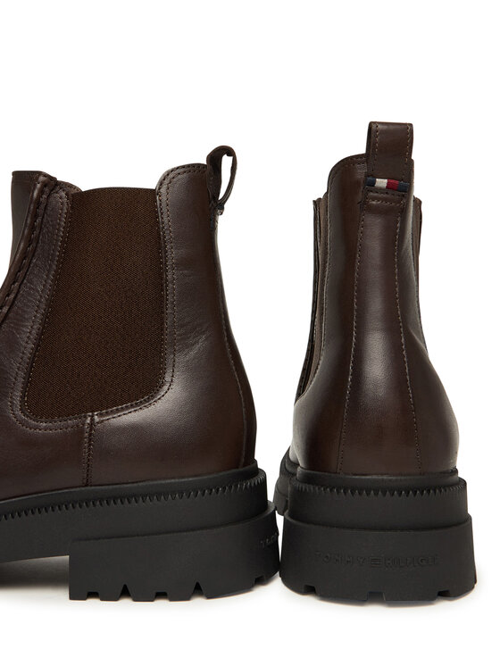 Tommy Hilfiger Tommy Hilfiger Боти тип челси Th Chunky Dress Casual Chel FM0FM05763 Кафяв