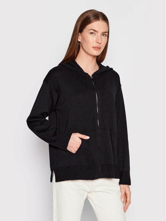 United Colors Of Benetton Pletena jopica 1294D5005 Črna Relaxed Fit