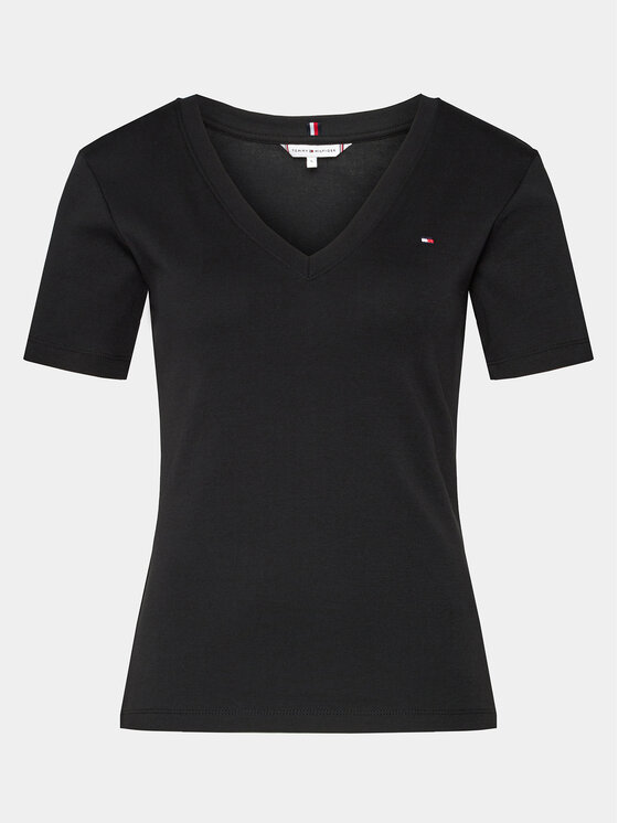 Tommy Hilfiger Tommy Hilfiger Póló New Cody WW0WW40584 Fekete Slim Fit