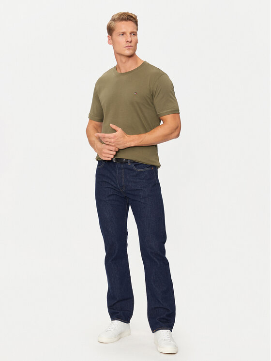 Tommy Hilfiger Tommy Hilfiger Tričko UM0UM03362 Zelená Regular Fit