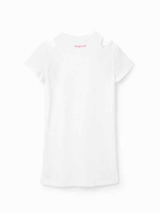 Desigual Desigual Φόρεμα καθημερινό 23SGVK09 Λευκό Regular Fit