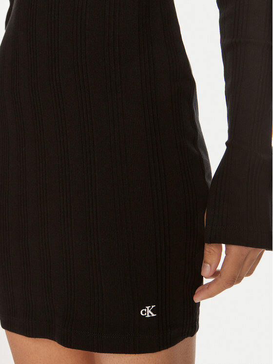 Calvin Klein Jeans Calvin Klein Jeans Každodenné šaty J20J223522 Čierna Slim Fit
