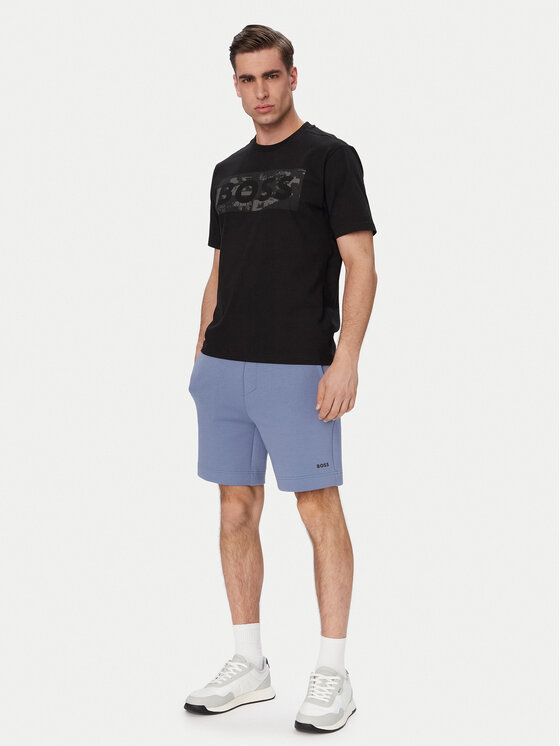 BOSS BOSS Sportiniai šortai Jt Globe Short 50558970 Šviesiai mėlyna Regular Fit