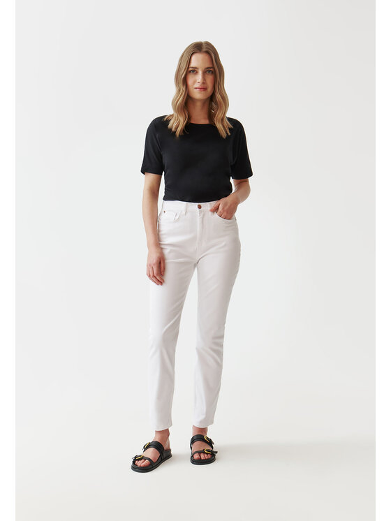TATUUM TATUUM Spodnie materiałowe ROMIKI 1 Biały Skinny Fit