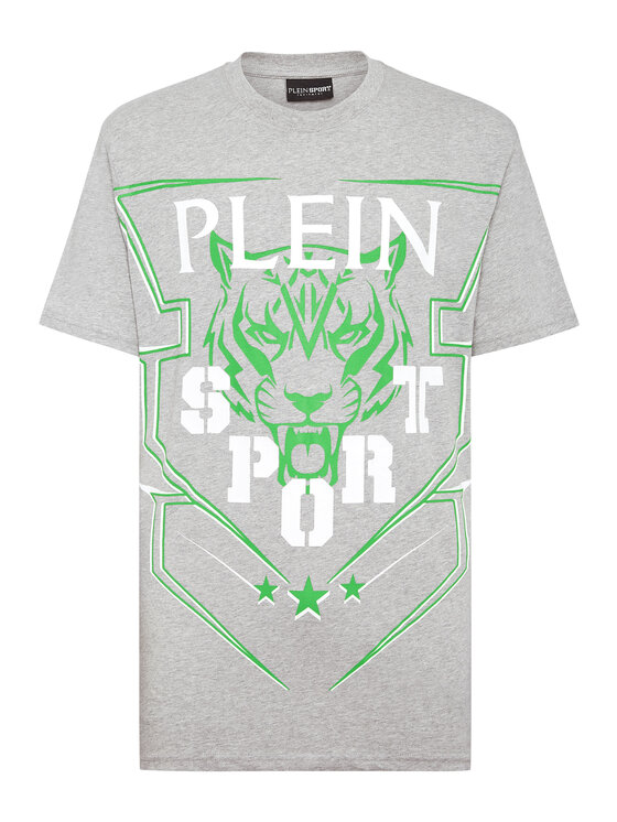 Plein Sport Plein Sport T-Shirt 8325 Szary Regular Fit