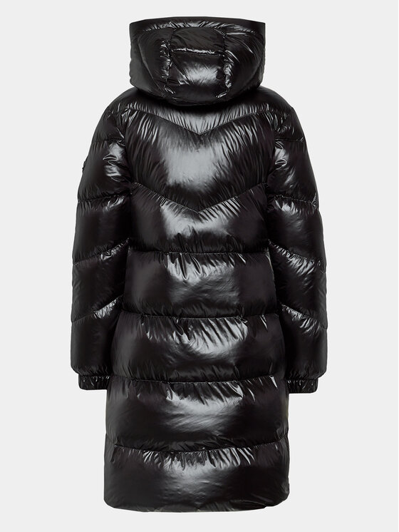 Woolrich Woolrich Vatovaná bunda Aliquippa Long CFWWOU0926FRUT3085 Čierna Regular Fit