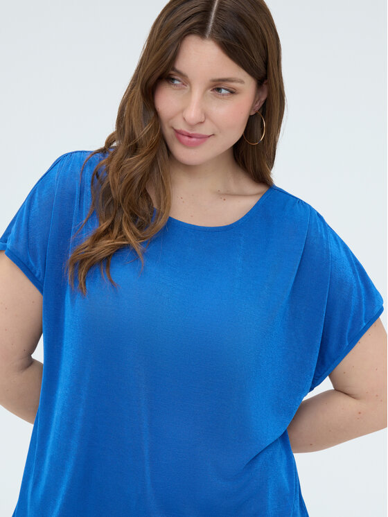 Fiorella Rubino Fiorella Rubino T-shirt G08ZL009108N024 Turchese Boxy Fit