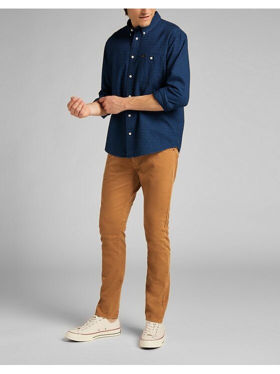 Lee Lee Pantaloni di tessuto LUKE Marrone Slim Fit